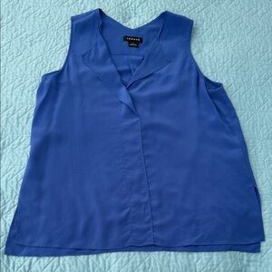 100%silk Trouve Royal Blue Top sz S